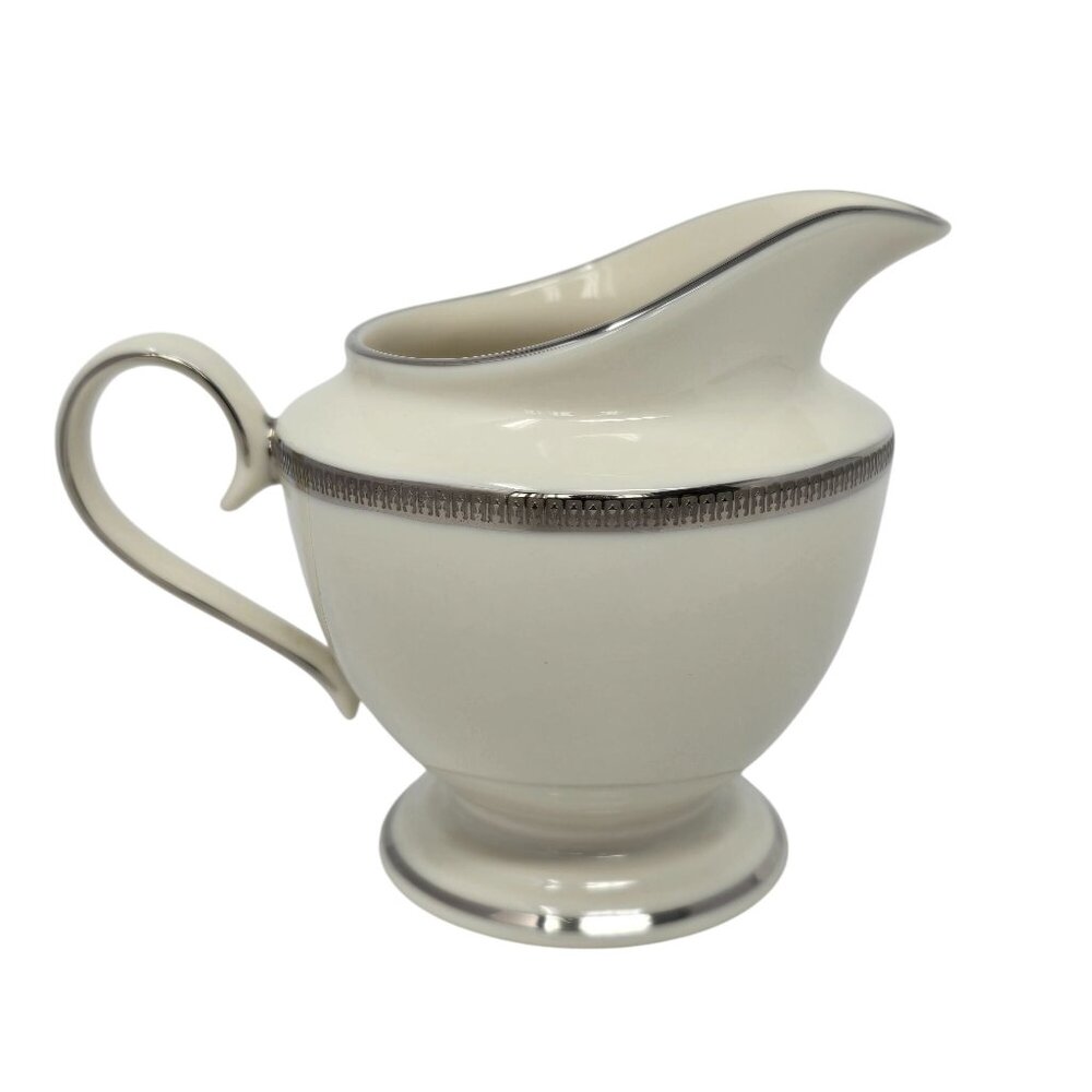 Lenox Presidential Collection Creamer Tuxedo Platinum Ivory Porcelain China